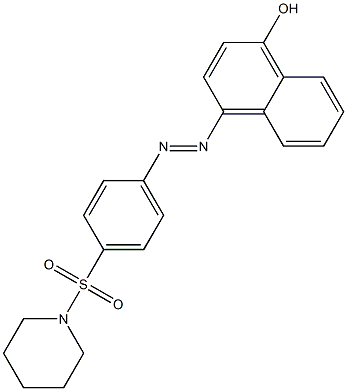 4-{(E)-2-[4-(1-piperidinylsulfonyl)phenyl]diazenyl}-1-naphthol 구조식 이미지