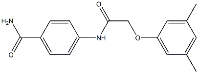 4-{[2-(3,5-dimethylphenoxy)acetyl]amino}benzamide 구조식 이미지