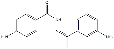 4-amino-N'-[(Z)-1-(3-aminophenyl)ethylidene]benzohydrazide Structure