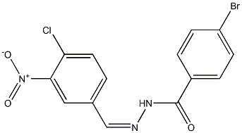 4-bromo-N'-[(Z)-(4-chloro-3-nitrophenyl)methylidene]benzohydrazide Structure