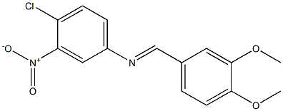 N-(4-chloro-3-nitrophenyl)-N-[(E)-(3,4-dimethoxyphenyl)methylidene]amine Structure