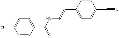 4-chloro-N'-[(E)-(4-cyanophenyl)methylidene]benzohydrazide 구조식 이미지