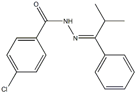 4-chloro-N'-[(E)-2-methyl-1-phenylpropylidene]benzohydrazide Structure