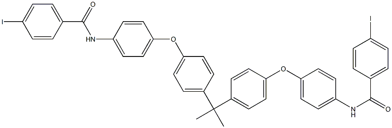 4-iodo-N-(4-{4-[1-(4-{4-[(4-iodobenzoyl)amino]phenoxy}phenyl)-1-methylethyl]phenoxy}phenyl)benzamide 구조식 이미지