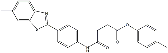 4-methylphenyl 4-[4-(6-methyl-1,3-benzothiazol-2-yl)anilino]-4-oxobutanoate Structure