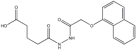 5-{2-[2-(1-naphthyloxy)acetyl]hydrazino}-5-oxopentanoic acid Structure