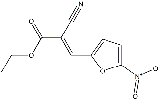 ethyl (E)-2-cyano-3-(5-nitro-2-furyl)-2-propenoate Structure