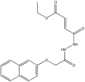 ethyl (E)-4-{2-[2-(2-naphthyloxy)acetyl]hydrazino}-4-oxo-2-butenoate 구조식 이미지