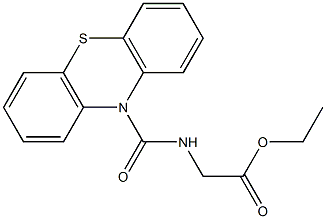 ethyl 2-[(10H-phenothiazin-10-ylcarbonyl)amino]acetate Structure