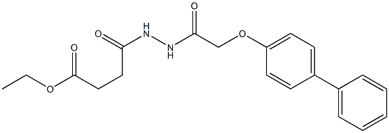 ethyl 4-{2-[2-([1,1'-biphenyl]-4-yloxy)acetyl]hydrazino}-4-oxobutanoate Structure