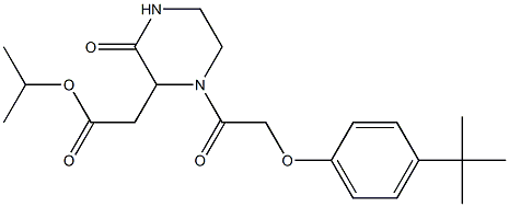 isopropyl 2-(1-{2-[4-(tert-butyl)phenoxy]acetyl}-3-oxo-2-piperazinyl)acetate 구조식 이미지