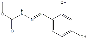 methyl 2-[(E)-1-(2,4-dihydroxyphenyl)ethylidene]-1-hydrazinecarboxylate Structure