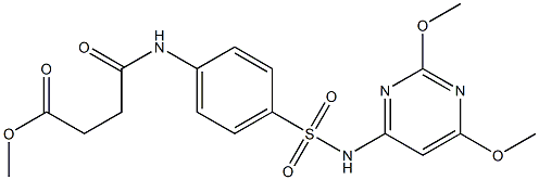 methyl 4-(4-{[(2,6-dimethoxy-4-pyrimidinyl)amino]sulfonyl}anilino)-4-oxobutanoate 구조식 이미지