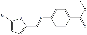 methyl 4-{[(E)-(5-bromo-2-thienyl)methylidene]amino}benzoate 구조식 이미지
