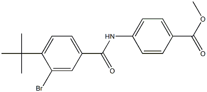 methyl 4-{[3-bromo-4-(tert-butyl)benzoyl]amino}benzoate 구조식 이미지