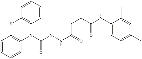 N-(2,4-dimethylphenyl)-4-oxo-4-[2-(10H-phenothiazin-10-ylcarbonyl)hydrazino]butanamide 구조식 이미지