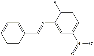 2-fluoro-5-nitro-N-[(E)-phenylmethylidene]aniline Structure