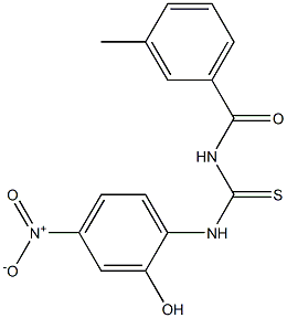 N-(2-hydroxy-4-nitrophenyl)-N'-(3-methylbenzoyl)thiourea 구조식 이미지