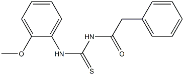 N-(2-methoxyphenyl)-N'-(2-phenylacetyl)thiourea Structure