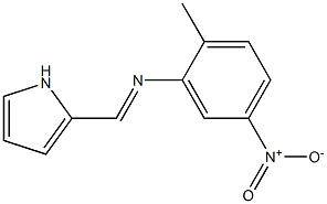2-methyl-5-nitro-N-[(E)-1H-pyrrol-2-ylmethylidene]aniline Structure