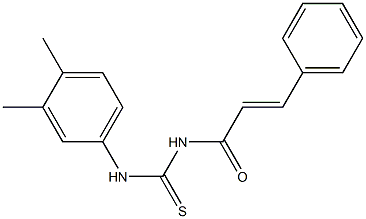 N-(3,4-dimethylphenyl)-N'-[(E)-3-phenyl-2-propenoyl]thiourea 구조식 이미지