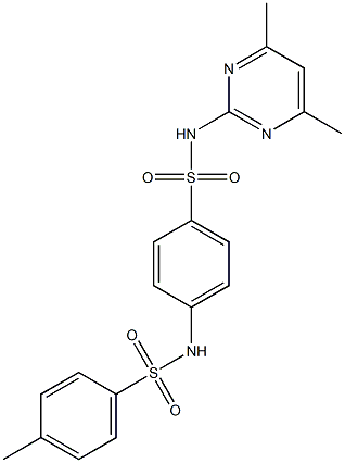 N-(4,6-dimethyl-2-pyrimidinyl)-4-{[(4-methylphenyl)sulfonyl]amino}benzenesulfonamide 구조식 이미지