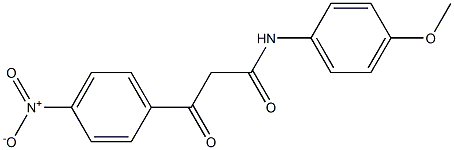 N-(4-methoxyphenyl)-3-(4-nitrophenyl)-3-oxopropanamide 구조식 이미지