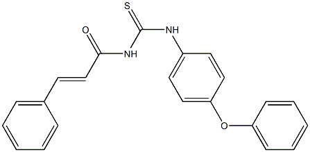 N-(4-phenoxyphenyl)-N'-[(E)-3-phenyl-2-propenoyl]thiourea 구조식 이미지