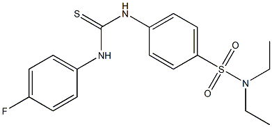 N,N-diethyl-4-{[(4-fluoroanilino)carbothioyl]amino}benzenesulfonamide Structure