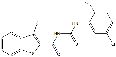 N-[(3-chloro-1-benzothiophen-2-yl)carbonyl]-N'-(2,5-dichlorophenyl)thiourea Structure