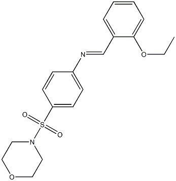 N-[(E)-(2-ethoxyphenyl)methylidene]-N-[4-(4-morpholinylsulfonyl)phenyl]amine 구조식 이미지