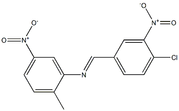 N-[(E)-(4-chloro-3-nitrophenyl)methylidene]-N-(2-methyl-5-nitrophenyl)amine Structure