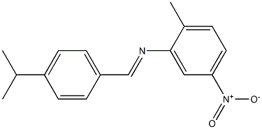 N-[(E)-(4-isopropylphenyl)methylidene]-N-(2-methyl-5-nitrophenyl)amine 구조식 이미지