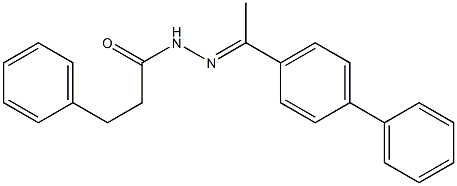 N'-[(E)-1-[1,1'-biphenyl]-4-ylethylidene]-3-phenylpropanohydrazide 구조식 이미지