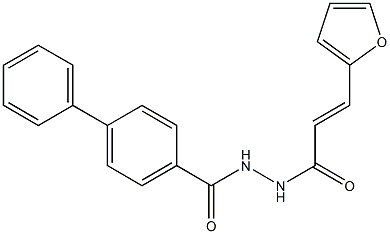 N'-[(E)-3-(2-furyl)-2-propenoyl][1,1'-biphenyl]-4-carbohydrazide Structure