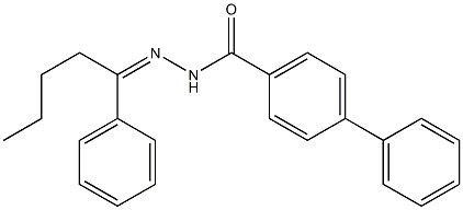 N'-[(Z)-1-phenylpentylidene][1,1'-biphenyl]-4-carbohydrazide Structure