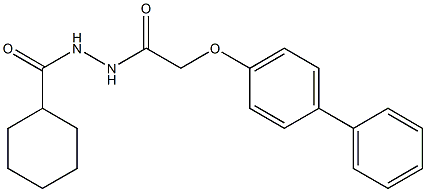 N'-[2-([1,1'-biphenyl]-4-yloxy)acetyl]cyclohexanecarbohydrazide 구조식 이미지