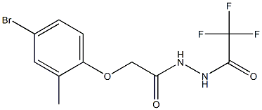 N'-[2-(4-bromo-2-methylphenoxy)acetyl]-2,2,2-trifluoroacetohydrazide Structure