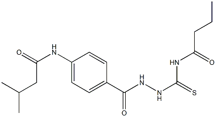 N-[4-({2-[(butyrylamino)carbothioyl]hydrazino}carbonyl)phenyl]-3-methylbutanamide Structure