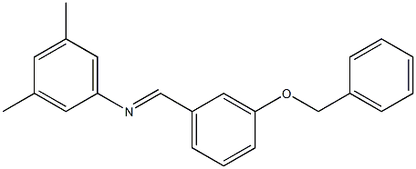 N-{(E)-[3-(benzyloxy)phenyl]methylidene}-N-(3,5-dimethylphenyl)amine 구조식 이미지