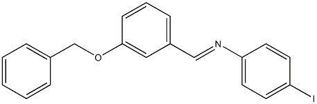 N-{(E)-[3-(benzyloxy)phenyl]methylidene}-N-(4-iodophenyl)amine Structure