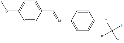 N-{(E)-[4-(methylsulfanyl)phenyl]methylidene}-N-[4-(trifluoromethoxy)phenyl]amine 구조식 이미지