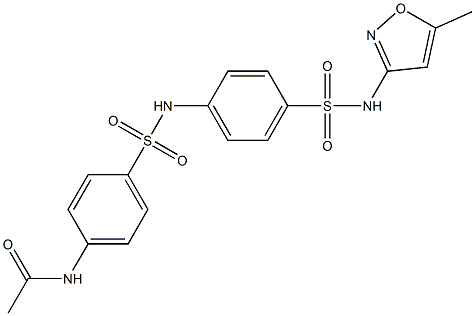 N-{4-[(4-{[(5-methyl-3-isoxazolyl)amino]sulfonyl}anilino)sulfonyl]phenyl}acetamide 구조식 이미지