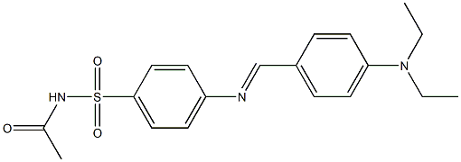 N-acetyl-4-({(E)-[4-(diethylamino)phenyl]methylidene}amino)benzenesulfonamide 구조식 이미지