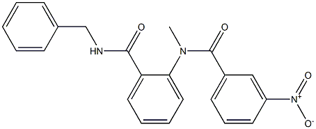 N-benzyl-2-[methyl(3-nitrobenzoyl)amino]benzamide 구조식 이미지