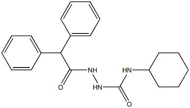 N-cyclohexyl-2-(2,2-diphenylacetyl)-1-hydrazinecarboxamide 구조식 이미지