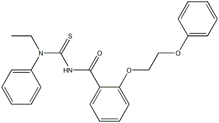 N-ethyl-N'-[2-(2-phenoxyethoxy)benzoyl]-N-phenylthiourea Structure