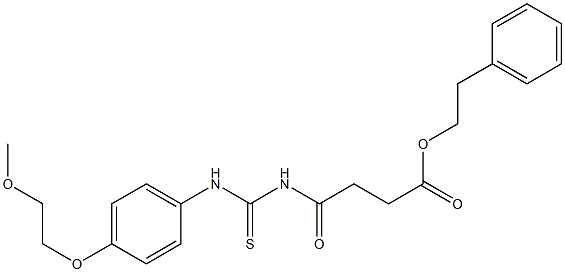 phenethyl 4-({[4-(2-methoxyethoxy)anilino]carbothioyl}amino)-4-oxobutanoate Structure