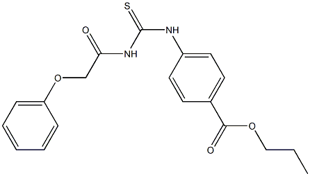 propyl 4-({[(2-phenoxyacetyl)amino]carbothioyl}amino)benzoate Structure