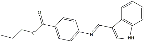 propyl 4-{[(E)-1H-indol-3-ylmethylidene]amino}benzoate Structure